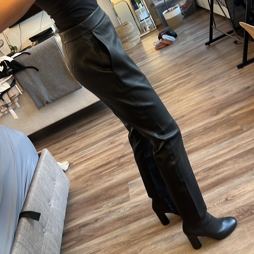 Theory Leather Pull On Pant
